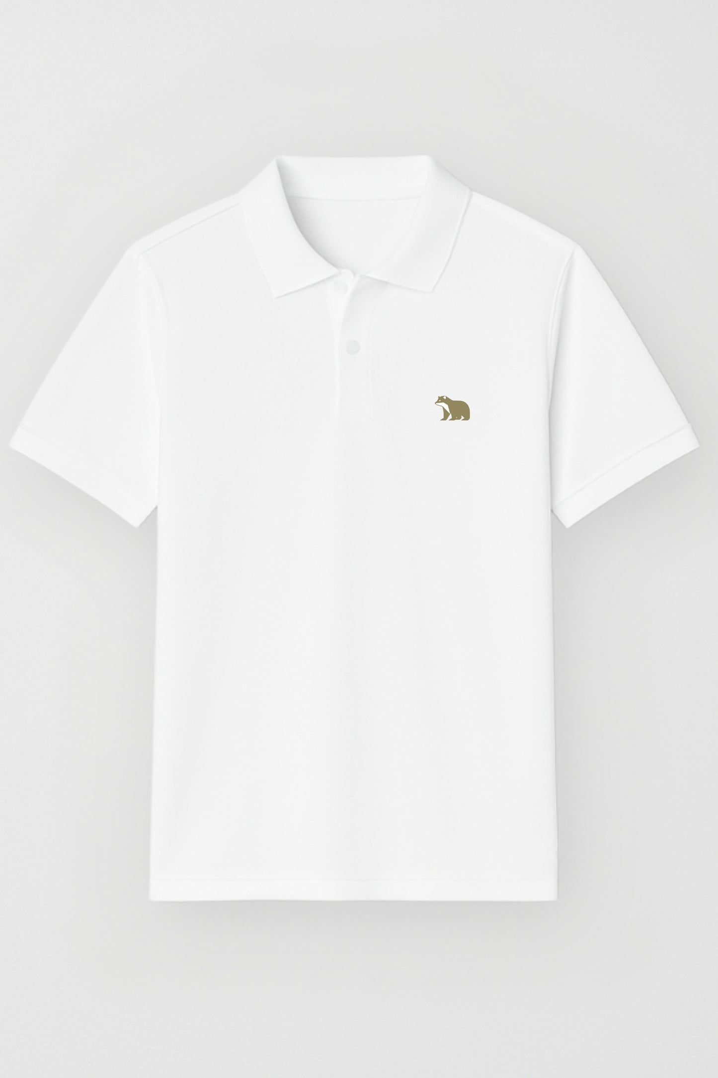 Everday Badger White Polo T-Shirt